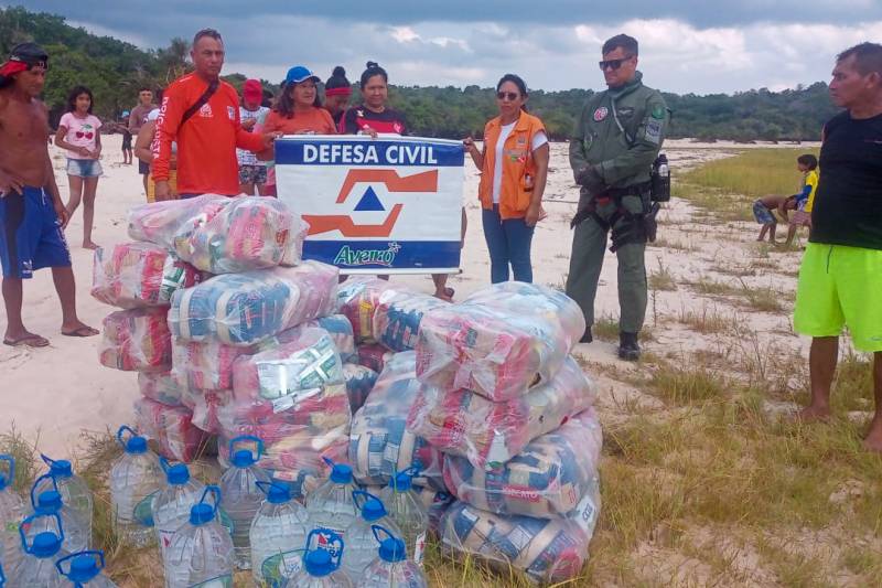 Ação humanitária realizada pela defesa civil em parceira com a sepi