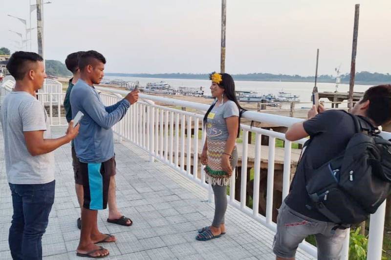 O objetivo foi ensiná-los a divulgar informações em tempo real durante o processo de homologação da Terra Indígena Katxuyana -Tunayana