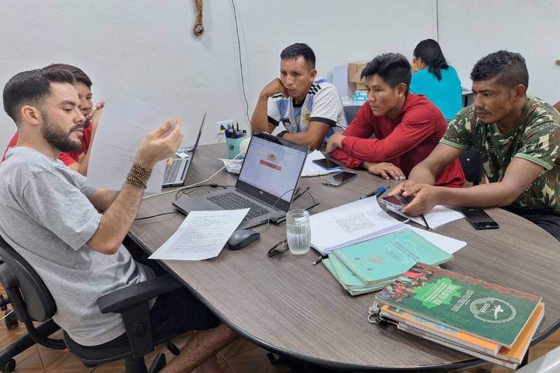 O objetivo foi ensiná-los a divulgar informações em tempo real durante o processo de homologação da Terra Indígena Katxuyana -Tunayana