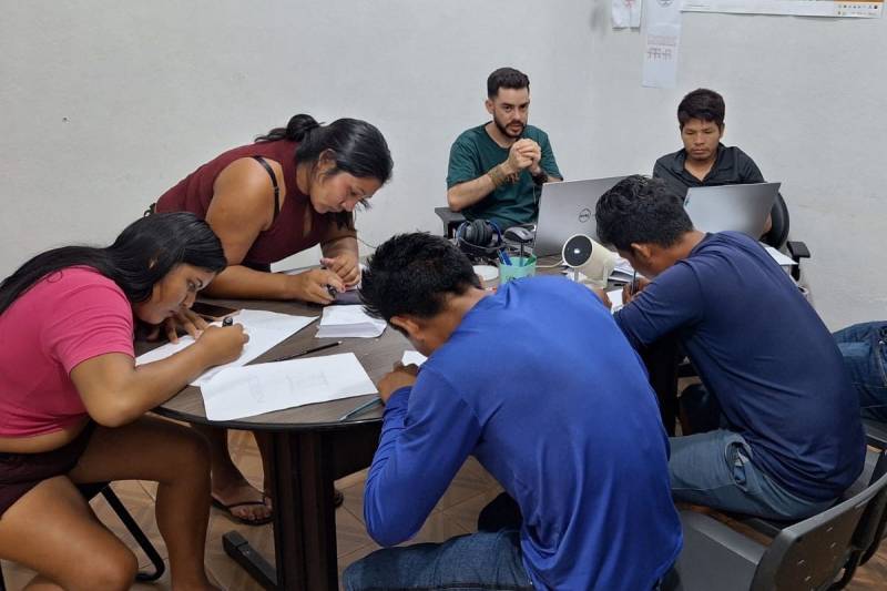 O objetivo foi ensiná-los a divulgar informações em tempo real durante o processo de homologação da Terra Indígena Katxuyana -Tunayana