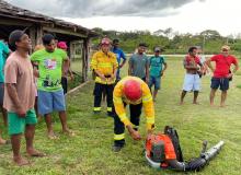 Indígenas do Território Alto Rio Guamá aprendem técnicas de brigada de incêndios