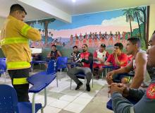 Ação integrada com o Corpo de Bombeiros Militar, Defesa Civil Municipal e Secretaria dos Povos Indígenas qualificou indígenas para combater o fogo