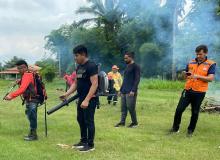 Ação integrada com o Corpo de Bombeiros Militar, Defesa Civil Municipal e Secretaria dos Povos Indígenas qualificou indígenas para combater o fogo