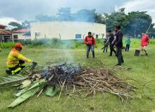 Ação integrada com o Corpo de Bombeiros Militar, Defesa Civil Municipal e Secretaria dos Povos Indígenas qualificou indígenas para combater o fogo
