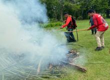 Ação integrada com o Corpo de Bombeiros Militar, Defesa Civil Municipal e Secretaria dos Povos Indígenas qualificou indígenas para combater o fogo